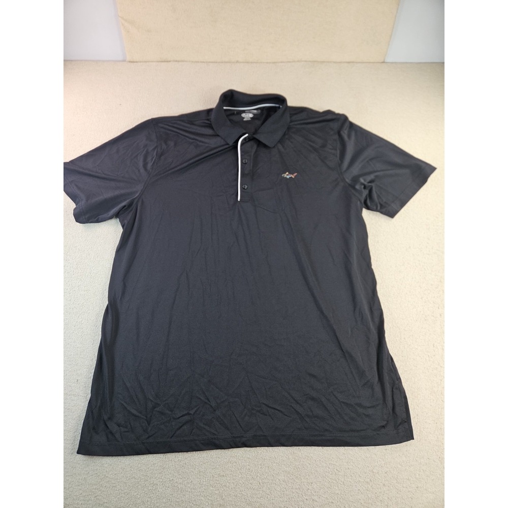 Greg Norman Play Dry Men's XXL Black Golf Polo Shirt Short Sleeve Performance